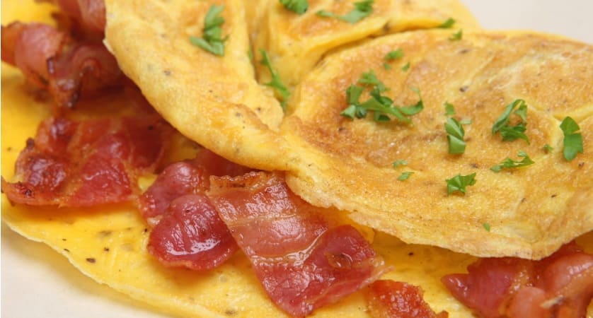 Omelette con pancetta